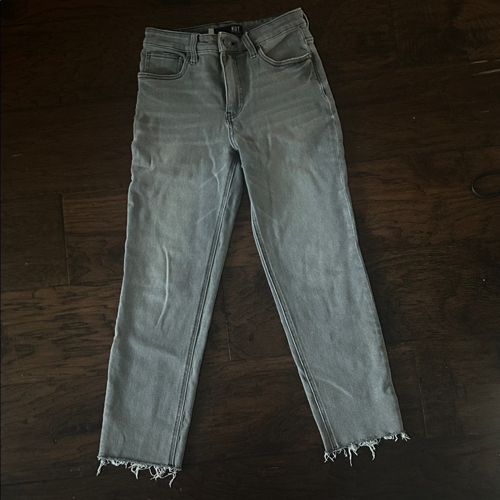 Kut from the Kloth Light Gray Cropped Jeans